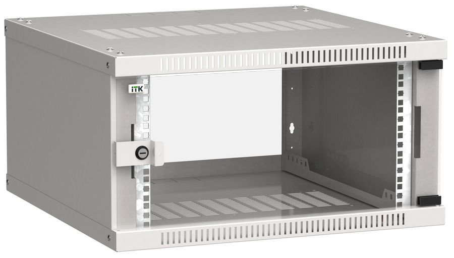 Lwe3 06u64 gf itk шкаф linea we 6u 600x450мм дверь стекло серый